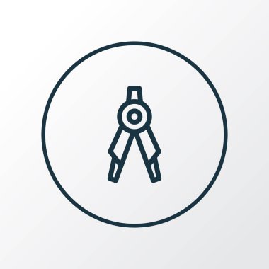 Pusula simgesini satır sembolü çizim. Premium kalite izole bölücü öğe trendy tarzı.