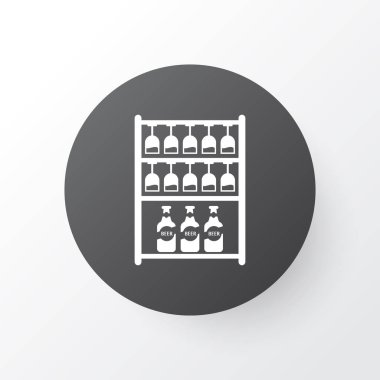 Cam simgesi simgesi. Premium kaliteli izole stand son moda stil öğesinde bira.