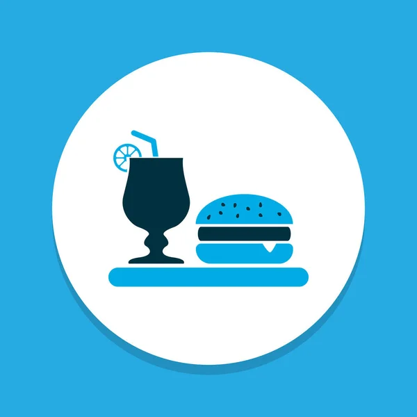 Cena icono símbolo de color. Cóctel aislado de primera calidad con elemento hamburguesa en estilo moderno . — Foto de Stock