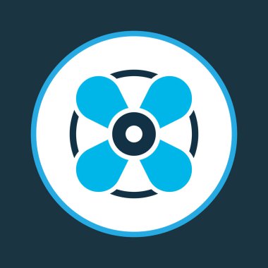 Fan simge renkli sembol. Premium kalite izole havalandırma öğe trendy tarzı.