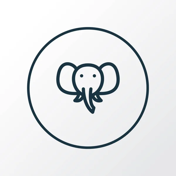 Symbole de ligne d'icône d'éléphant. Élément animal isolé de qualité supérieure dans un style tendance . — Image vectorielle