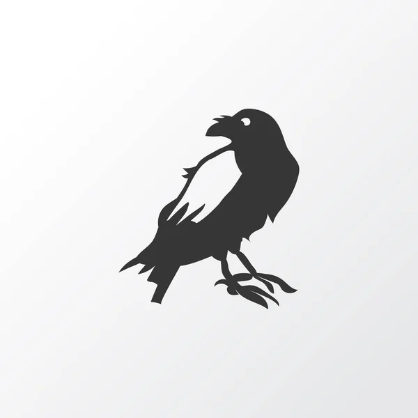Raven ikonę symbolu. Elementu na białym tle Wrona jakości premium w modnym stylu. — Zdjęcie stockowe