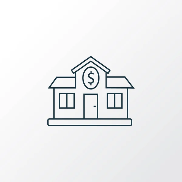 Bank icon line symbol. Premium quality isolated building element in trendy style. — Stock Photo, Image