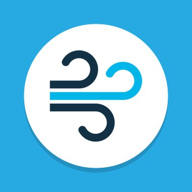 Rüzgar simgesi renkli sembol. Premium kalite izole hava öğesi trendy tarzı.