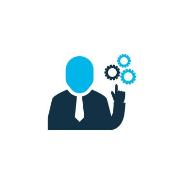 Takım lideri simgesi renkli. Moda tarzında birinci kalite izole yönetici ögesi.