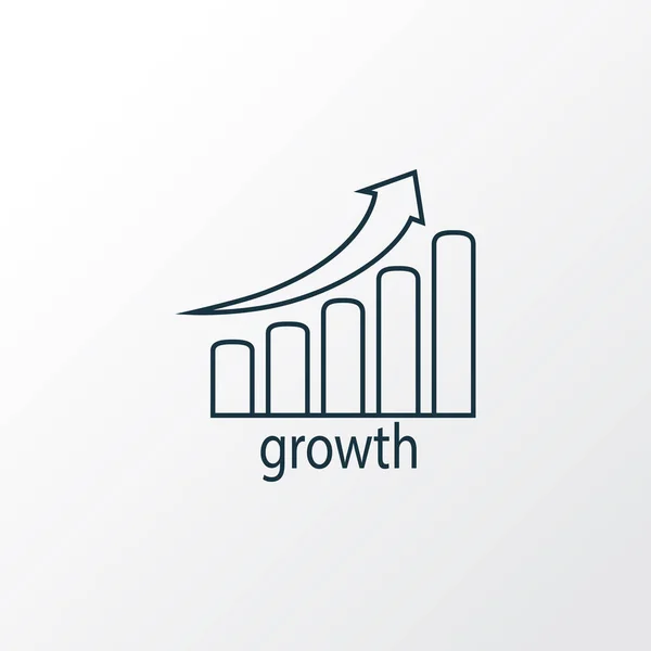 Símbolo de linha de ícone de crescimento. Elemento gráfico de aumento isolado de qualidade premium em estilo moderno . — Vetor de Stock