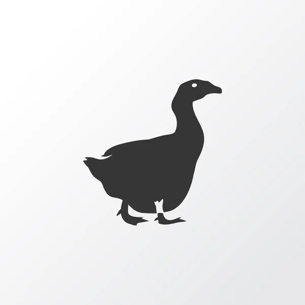 Symbole de l'oie. Élément de canard isolé de qualité supérieure dans un style tendance . — Image vectorielle