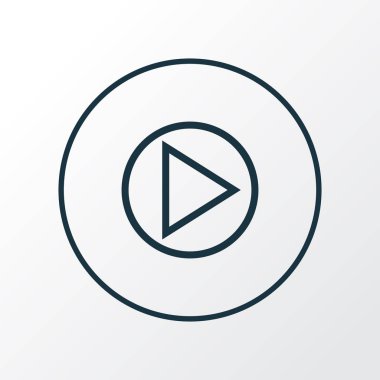 Simge satır sembolü oynamak. Premium kalite izole daire öğe trendy tarzı.