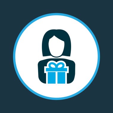 Sembol renkli anne simgesi için hediye. Premium kalite izole parsel öğe trendy tarzı.