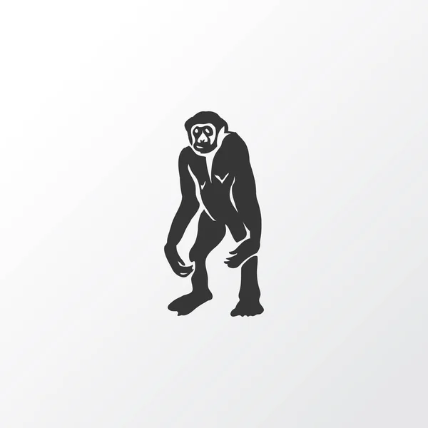 Gibbon ikon symbol. Premium kvalitet isolerade monkey element i trendig stil. — Stockfoto