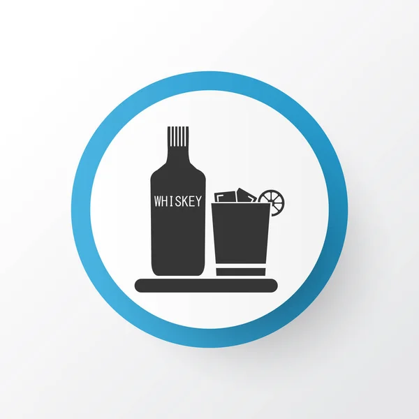 Likör ikon symbol. Premium kvalitet isolerade whiskey med is element i trendig stil. — Stock vektor