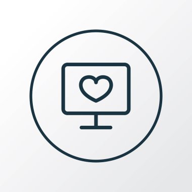 Tanı simgesi satır sembolü. Premium kalite izole monitör öğe trendy tarzı.