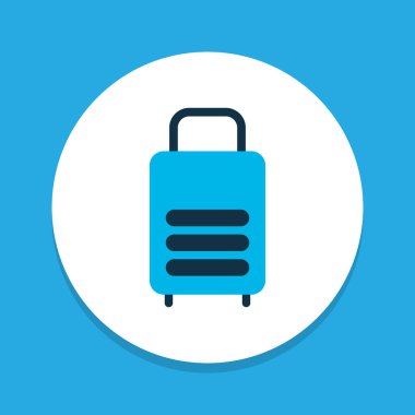 Bavul simgesi renkli sembol. Premium kalite izole Bagaj öğe trendy tarzı.