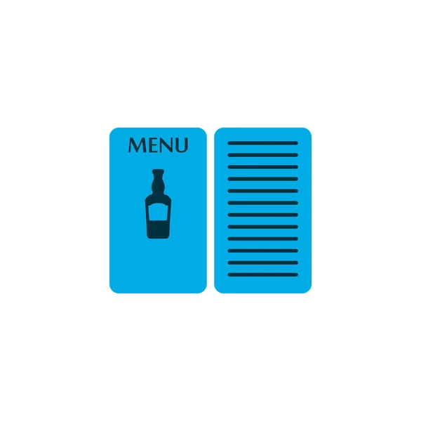 Drink menu pictogram gekleurde symbool. Premium kwaliteit geïsoleerd pub boekelement in trendy stijl. — Stockfoto