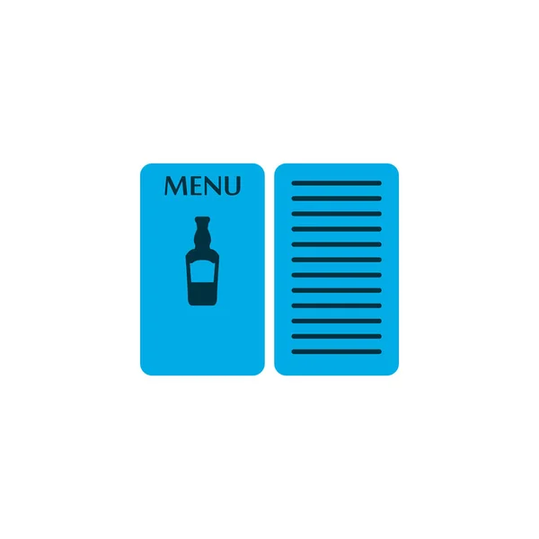 Ital-menü ikon színű szimbólum. Prémium minőségű elszigetelt pub könyv elem divatos stílusban. — Stock Vector