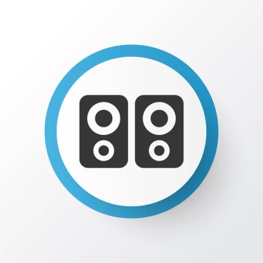 Amplifikatör simgesi simgesi. Premium kalite izole hoparlör öğe trendy tarzı.