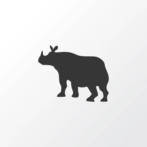 Rhino ikon symbol. Premium kvalitet isolerade noshörning element i trendig stil. — Stock vektor