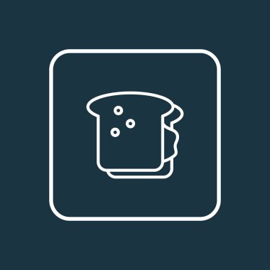 Sandviç simgesi satır sembolü. Premium kalite izole burger öğe trendy tarzı.