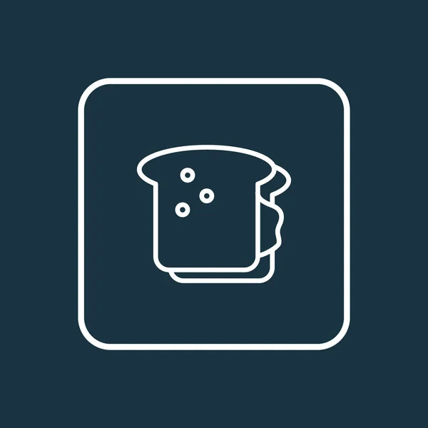 Sandwich pictogram lijn symbool. Premium kwaliteit geïsoleerd Hamburger element in trendy stijl. — Stockfoto