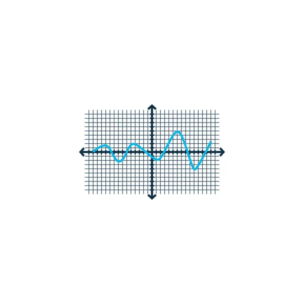 曲線線グラフのアイコン色のシンボル。トレンディなスタイルのプレミアム品質孤立したダッシュ ボード要素. — ストック写真