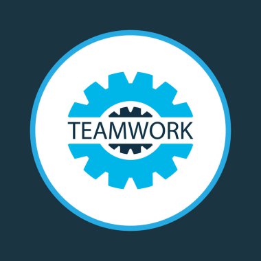 Dişli simgesini renkli sembol. Premium kalite izole karikatür öğe trendy tarzı.