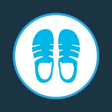 Sandalet simgesi renkli sembol. Premium kalite izole terlik moda stil öğesinde.