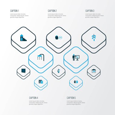 Ramazan simgeler kümesi ile Hac, renkli dua, boy abdesti ve diğer iftar öğeleri. İzole illüstrasyon Ramazan kutsal kişilerin resmi.