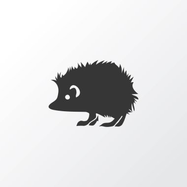 Kirpi simgesi simgesi. Premium kalite izole kirpi öğe trendy tarzı.