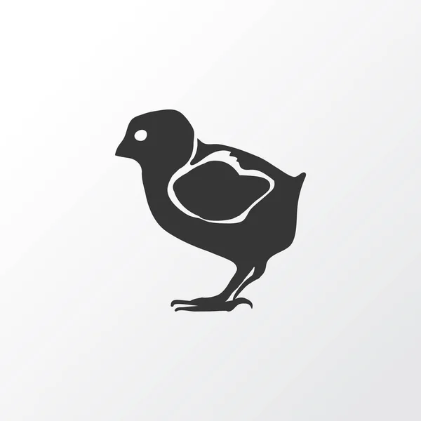 Μικρό σύμβολο εικονίδιο κοτόπουλο. Πριμοδότηση ποιότητας απομονωμένο πούλι στοιχείο σε μοντέρνο στυλ. — Διανυσματικό Αρχείο
