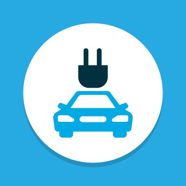 Tak simgesi renkli sembol. Premium kalite izole elektrikli otomobil öğe trendy tarzı.