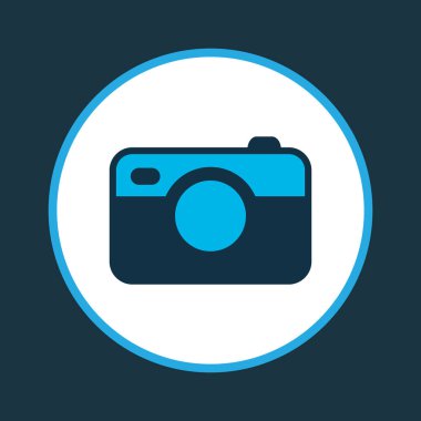 Kamera simgesi renkli sembol. Premium kalite izole fotoğraf öğesi trendy tarzı.