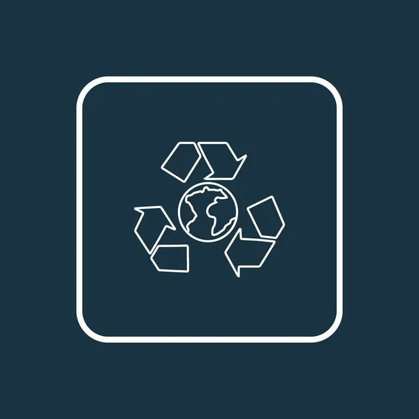 Ecologie pictogram lijn symbool. Geïsoleerde recycle premie kwaliteitselement in trendy stijl. — Stockfoto