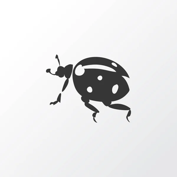 Ladybird pictogram symbool. Premium kwaliteit geïsoleerd lieveheersbeestje in trendy stijl. — Stockfoto