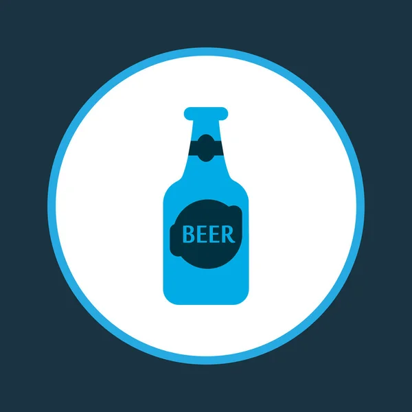 Fles bier pictogram gekleurde symbool. Premium kwaliteit geïsoleerd alcohol element in trendy stijl. — Stockvector