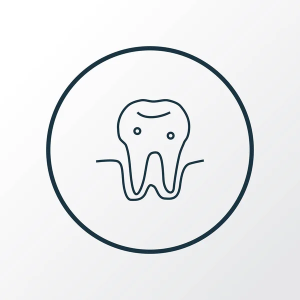 Parodontosis 图标线符号。优质隔离牙龈炎元素的流行风格. — 图库矢量图片