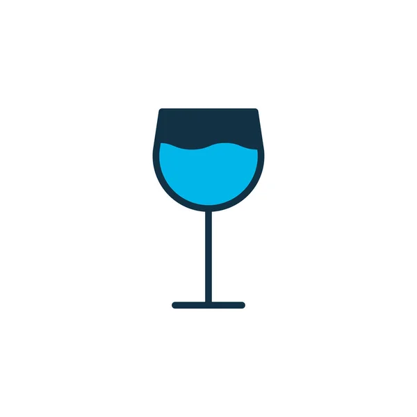 Кольоровий символ піктограми винного скла. Преміум якості ізольований елемент кабелю в модному стилі . — стоковий вектор