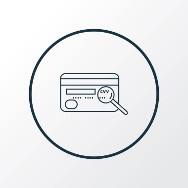 CVV simgesi satır sembolü. Premium kalite izole plastik kart öğe trendy tarzı.