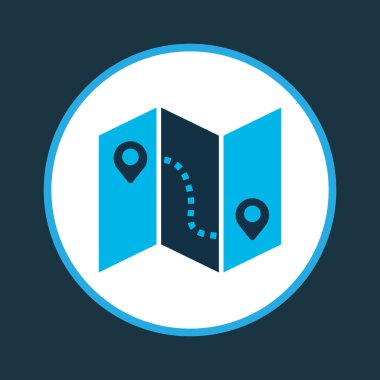 Rota kutsal kişilerin resmi renkli sembol ile eşleyin. Premium kalite izole kılavuz öğesi trendy tarzı.