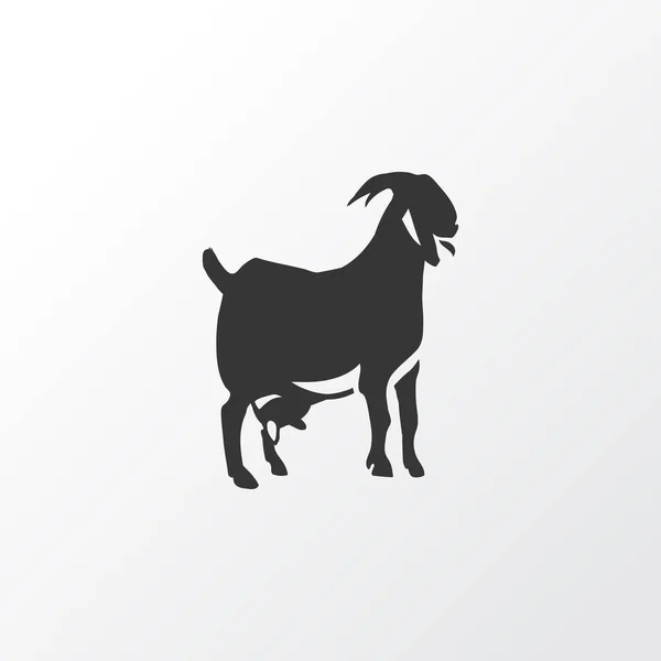 Symbole d'icône de chèvre. Élément ongulé isolé de qualité supérieure dans un style tendance . — Image vectorielle