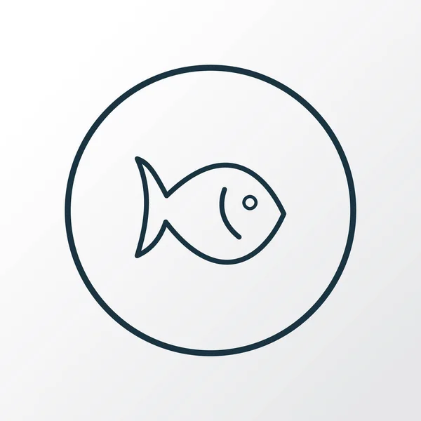 Fish icon line symbol. Premium quality isolated seafood element in trendy style. — Stock Photo, Image