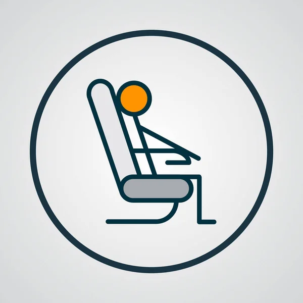 Sentado icono de hombre símbolo de línea de color. Elemento de persona de asiento aislado de calidad premium en estilo moderno . —  Fotos de Stock