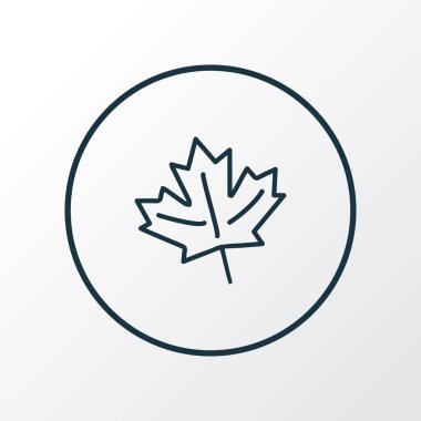 Akçaağaç simgesi satır sembolü. Premium kalite izole yaprak öğe trendy tarzı.