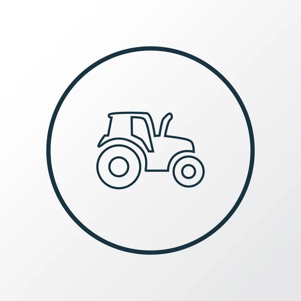 Symbolzeile des Traktors. Isoliertes landwirtschaftliches Element in Premium-Qualität im trendigen Stil. — Stockvektor