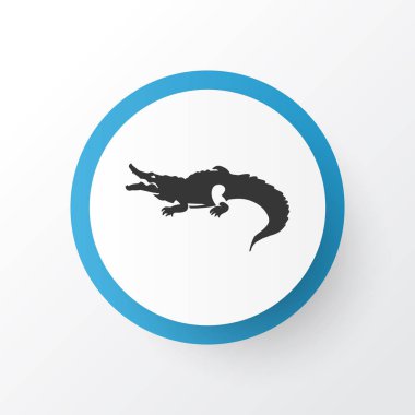 Timsah simgesi simgesi. Premium kalite izole timsah öğe trendy tarzı.