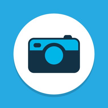 Kamera simgesi renkli sembol. Premium kalite izole fotoğraf öğesi trendy tarzı.