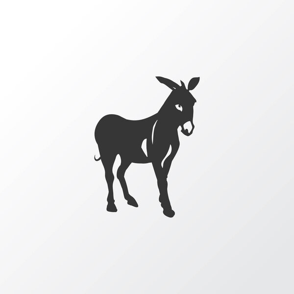 Donkey icon symbol. Premium quality isolated mule element in trendy style.