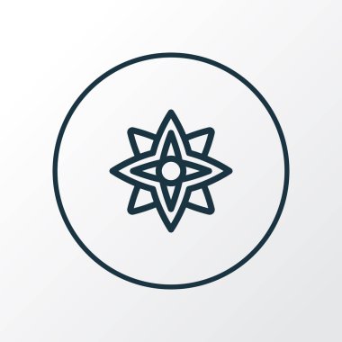 Çiçek simgesi satır sembolü. Premium kalite izole mandala tasarım öğesi trendy tarzı.