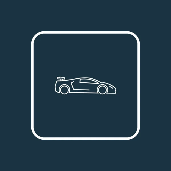 Σπορ αυτοκίνητο εικονίδιο γραμμή σύμβολο. Πριμοδότηση ποιότητας απομονωμένη αυτοκινητική στοιχείο σε μοντέρνο στυλ. — Διανυσματικό Αρχείο