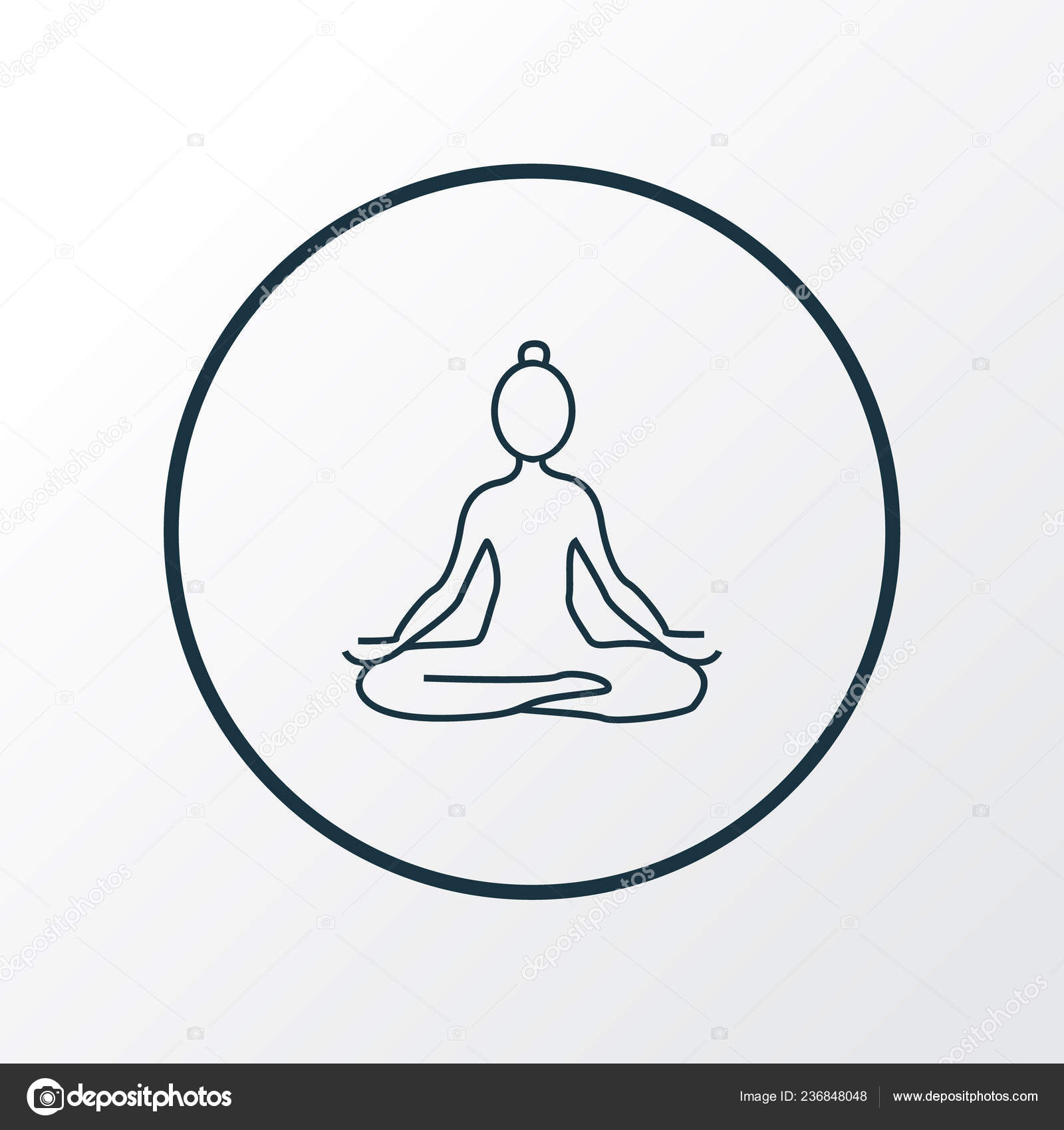 Ícone de ioga símbolo de linha. Elemento de meditação isolada de qualidade  premium em estilo moderno. imagem vetorial de aalbedouin.gmail.com©  236848048
