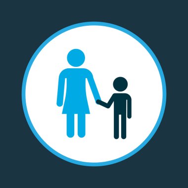 Anne simgesi renkli sembol. Premium kalite izole alt öğe trendy tarzı.